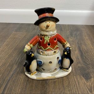 Yankee Candle Holiday Tea Light / Snowman With Penguins
